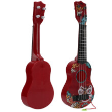 Kinder-Spielzeug Ukulele Mini-Plastik-Gitarre Musikinstrument für Vorschulkinder Geschenk Rot