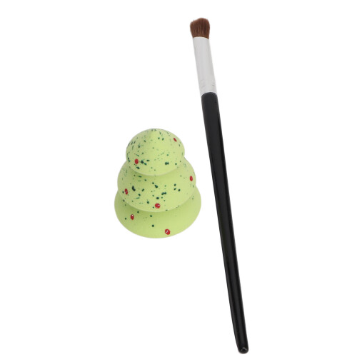 Angled Nose Contour Brush Set Green Sequin 1