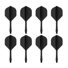 Pack of 8 Plastic Dart Flights and One-Piece Shafts, Threaded Design, Durable Dart Accessories for Standard Darts