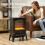 Homcom HOMCOM Portable Fireplace with Adjustable Thermostat, 2 Heat Settings, Black 7