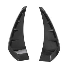 Car Mudguard Air Vent Trims 2PCS Rubber Black Universal Decor for Left & Right