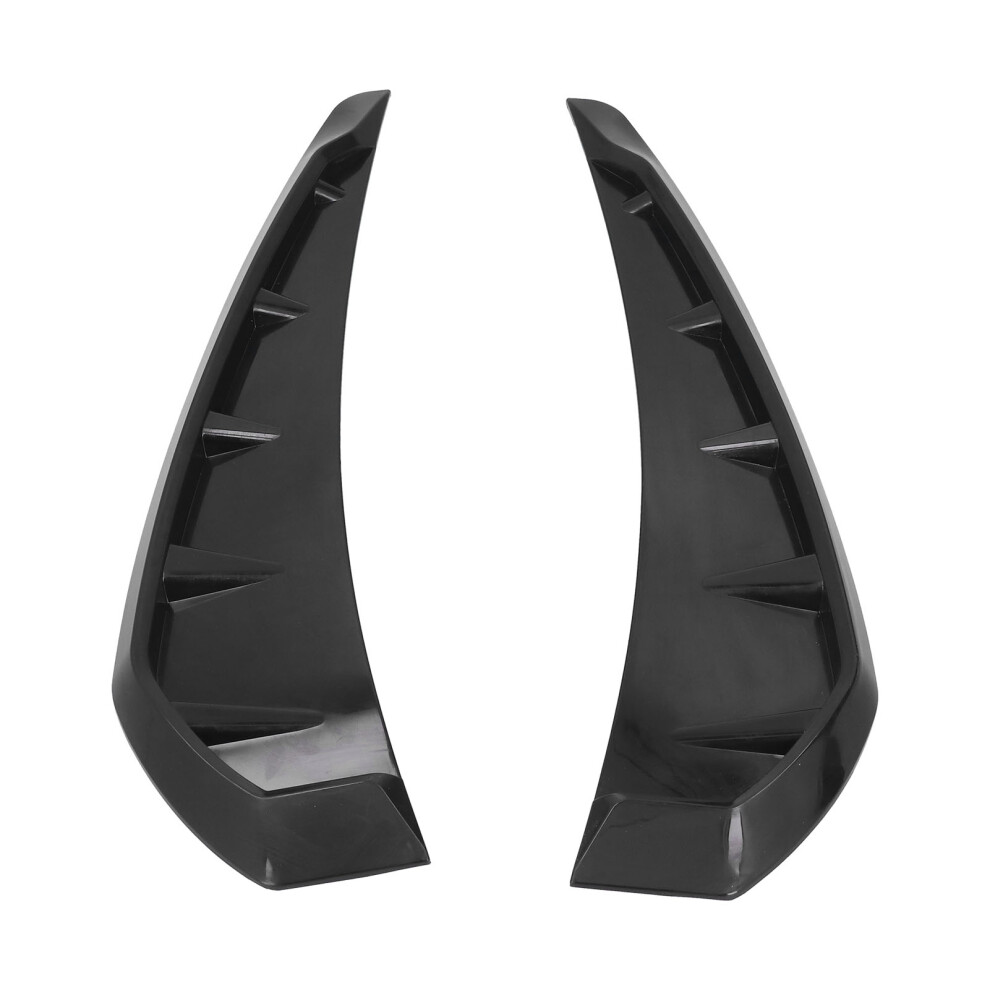 Car Mudguard Air Vent Trims 2Pcs Rubber Universal Decor For Left & Right Black 4661343175624