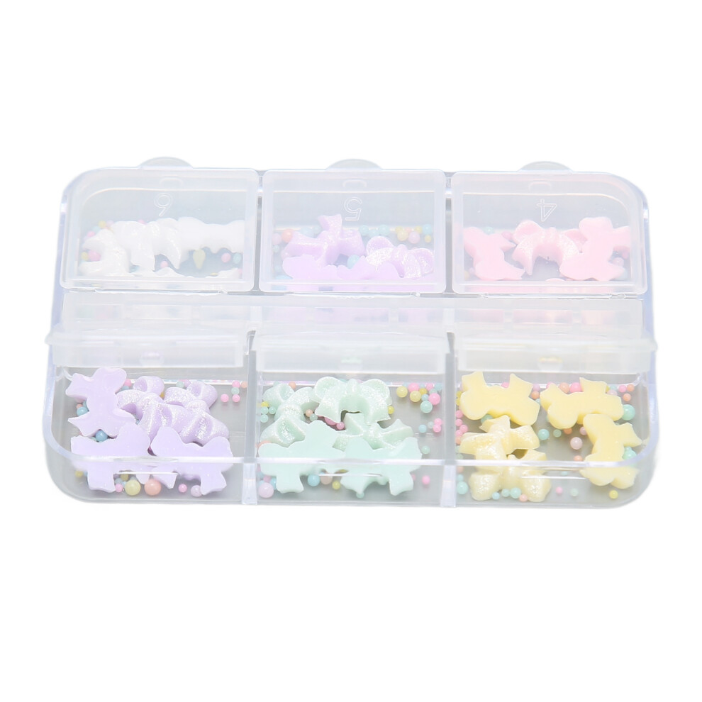 Bow Tie Nail Decorations Resin Colorful Cute