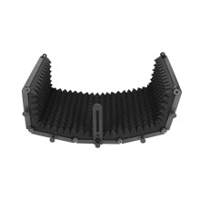 Foldable ABS Microphone Isolation Shield with Sound Absorbing Foam, 150 Angle