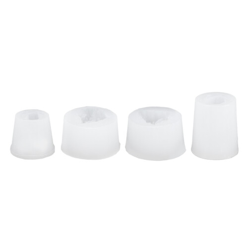 4 moules en silicone - formes pierre, transparents 1