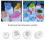 4 moules en silicone - formes pierre, transparents 4