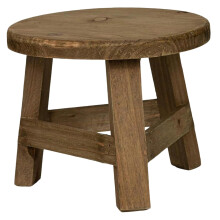 Plant Stool, 7 x 6 Inch Round Wooden Plant Stool for Bonsai Succulent Pots, Rustic Indoor Decor for Home Garden Patio