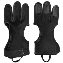 Archery Gloves, Leather Shooting Arm Protection, Black Size Small, Hunting Gear Accessories for Archery Shooting