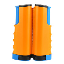 Table Tennis Net, Retractable Indoor Outdoor Net Rack with Wavy Edge, Portable Table Tennis Accessory in Orange Blue