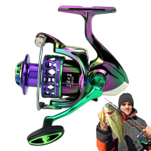 Angelrolle SD2500 Baitcaster Spinnrollen für Süßwasser Wels und Barsch, Glattes Baitcast-Getriebe-System mit flacher Tasse