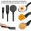 Ensemble de 3 spatules en nylon 8.6oz bord biseauté 10