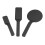 Ensemble de 3 spatules en nylon 8.6oz bord biseauté 13