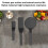 Ensemble de 3 spatules en nylon 8.6oz bord biseauté 8