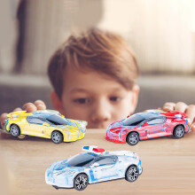 Auto della polizia con luci LED, giocattolo in plastica da corsa con musica, regalo educativo per bambini