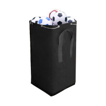 Soccer Ball Bag High-Performance Mesh Equipment Carrier Adjustable Shoulder Strap Holds Up to 15 Balls Breathable Design Black