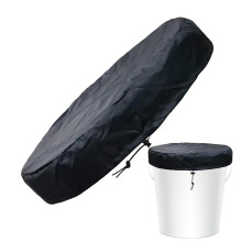Gallon Drum Cover with Dustproof Drawstring Lid, 59.06 x 3.94 Inch, Waterproof Barrel Protector for Outdoor Use