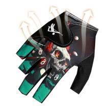 Pool Gloves for Women and Men, Quick-Dry Half Finger Billiards Gloves, Adjustable Hand Protection for Professionals and Amateurs