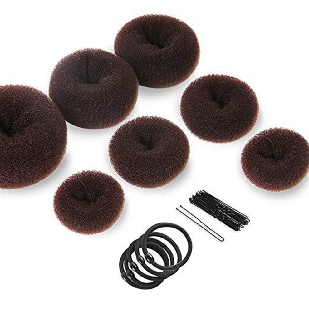 Hair Donut Bun Maker Set 7 Pieces Hair Bun Donut