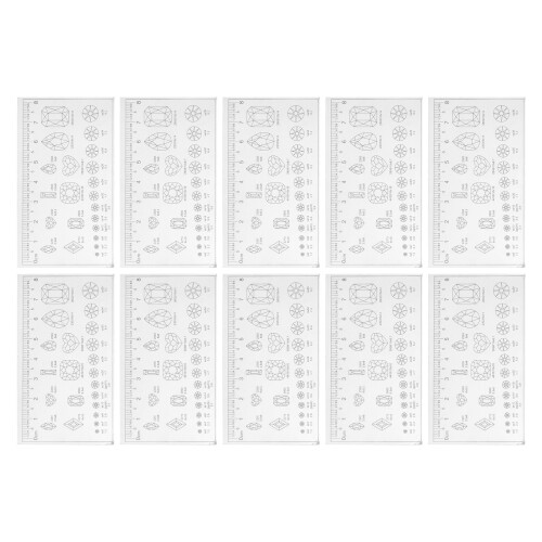 10pcs Nail Flexible Measuring Ruler Ultra Thin 2