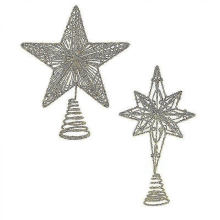 Orange Holiday Ornaments Display Stand 2 Pieces Delicate Pentagram Decorative Tree Metal