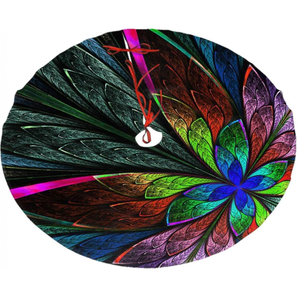 Rainbow Butterfly Christmas Tree Skirt Plush Decoration 30-image-OPC-PJQSQJF-NEW