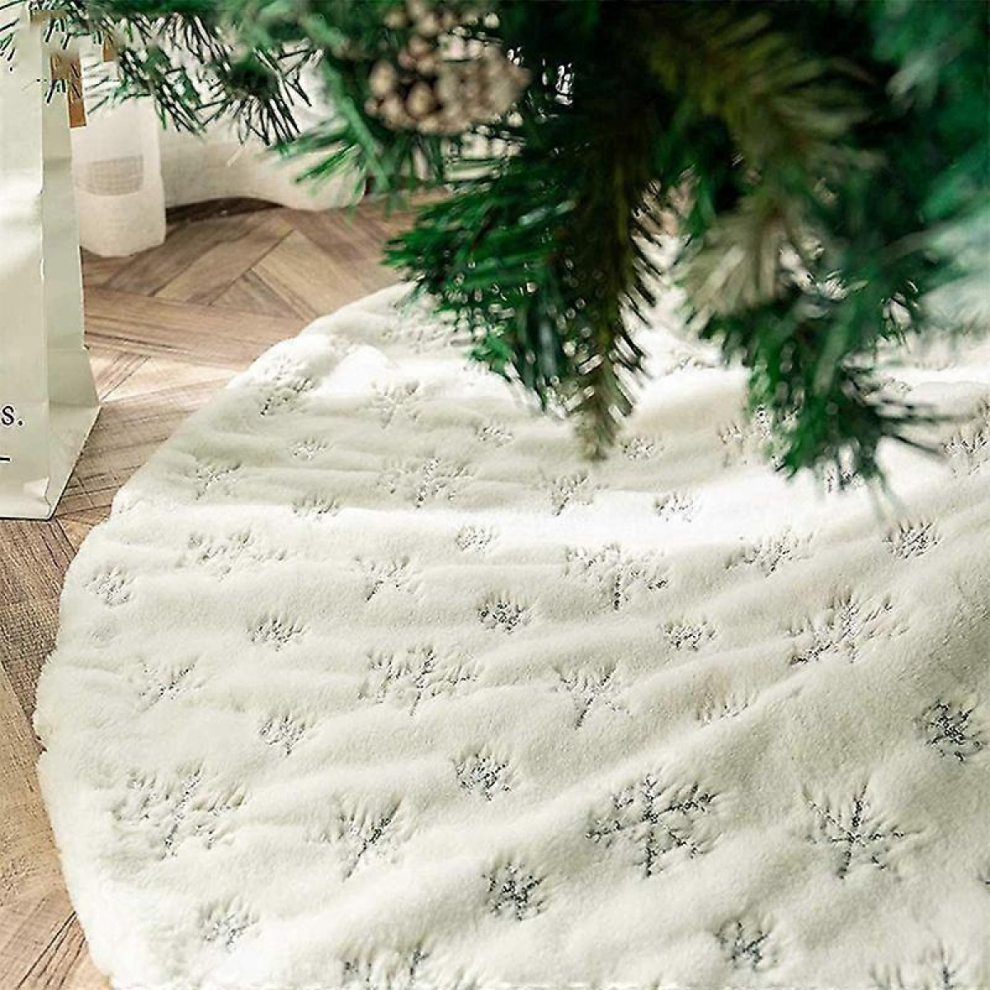 Christmas Tree Skirt, Jacquard Cashmere Snowflake Xmas Holiday Decoration Ornament Style430-image-OPC-PJQSRV2-NEW