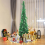 1.2M Silver Wool Christmas Tree with Retractable Folding Ornaments Treestyle549 3