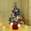 Small Festive LED Tabletop Tree 50cm Golden Red Holiday Decor 3