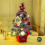 Small Festive LED Tabletop Tree 50cm Golden Red Holiday Decor 4