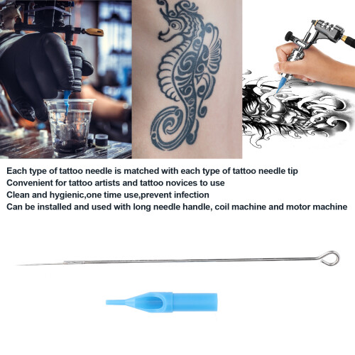 50 pezzi misti 1RL+3RT aghi da tatuaggio 0,35 mm 2