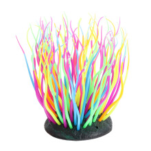 Anémone de mer corail en silicone lumineux 7x7x11 cm