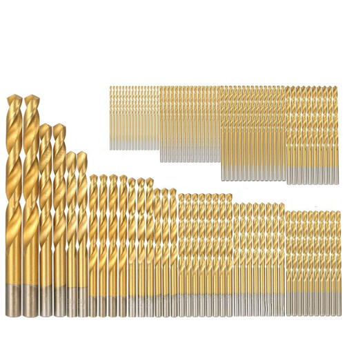 Set di punte da trapano HSS Ti 99 pezzi 1/16''-3/8'' Oro/Argento 2