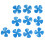 XR-149 10 pezzi 80 mm 4 pale Elica Blu ABS 14
