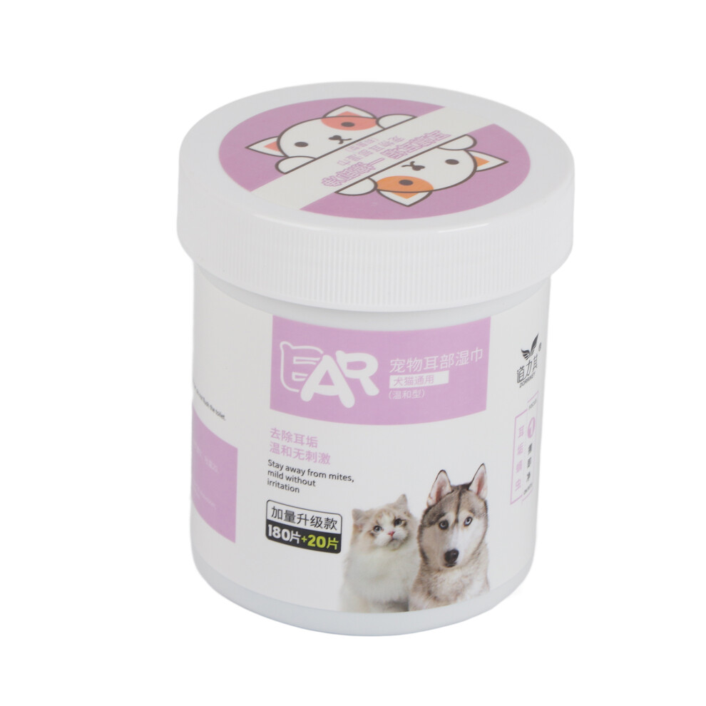 180pcs Dog Ear Cleaner Wipes Removes Wax Itching