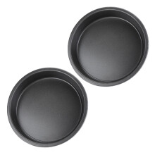 2 Stück Antihaft-Pizzapfanne Tiefe, Dickwandiges Carbonstahl-Backblech für Küche und Backwaren 15 cm