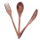 3Set Tableware Wooden Fork Spoon Knife Kit Kitchen 13