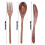 3Set Tableware Wooden Fork Spoon Knife Kit Kitchen 15