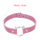 Choker en cuir PU ajustable rose 39,5 cm 5
