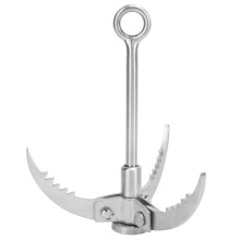 Durable Stainless Steel Folding Grappling Hook for Climbing & Boating, 168x191mm