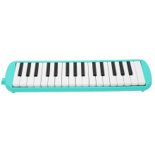 Luft-Klaviatur 32 Tasten Professionelles Mundklavier Melodica mit kurzem Mundstück Grün