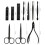 23 Pcs Nail Clippers Set Black Stainless Steel 10