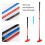 Putter de golf rétractable double-face 53-93cm rouge 5