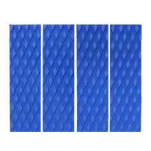 Surfboard Traction Pads - 4 Piece Non-Slip Deck Grip Mat for Kaya, Skimboards, Canoes, Trimmable Blue Design
