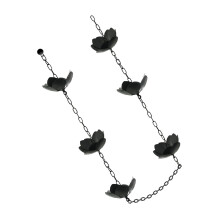 Rain Chain, Rust-Resistant Flower Rain Chain with Gutter Adapter for Roof Gutters and Downspouts, Decorative and Durable