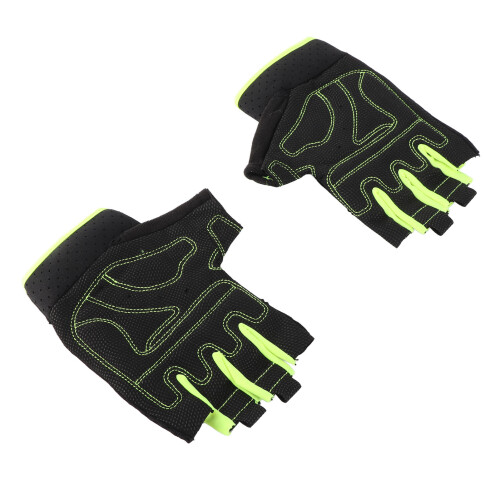 Guanti da vela a 3/4 dita, Nero/Verde/Rosa, S-XL 2