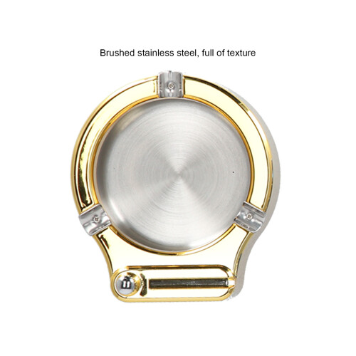 Cendrier doré 113x99x47mm, 276g Acier inoxydable+ABS 2