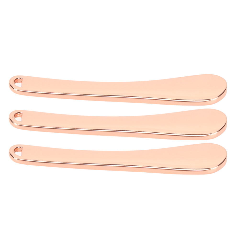 Cream/Gold 3Pcs Cosmetic Spatulas Zinc Alloy Makeup Scraper