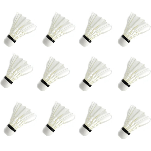 High-Speed Badminton Shuttlecocks 12 Pack, Professional Duck Feather, Durable and Stable Performance 2