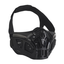 Tactical Airsoft Skull Masks Full Face Adult Deluxe Eye Protection for Halloween Cosplay Paintball Game Black Skeleton