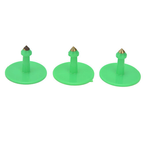 100 pezzi EarTag 001-100 Verde 4,7x4,1 cm 1,9x1,6 in 2